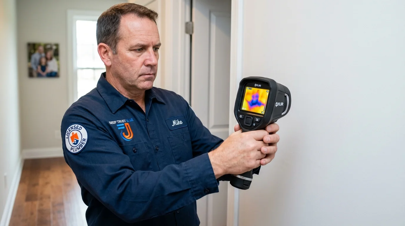 Thermal imaging leak detection by Johns Plumbing LLC in Omega